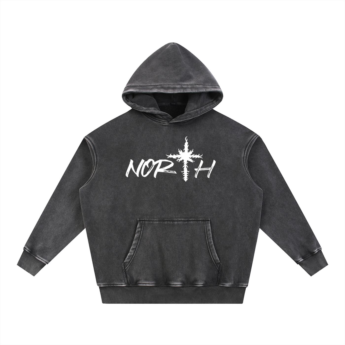 Snow Wash Fleece Oversize Hoodie