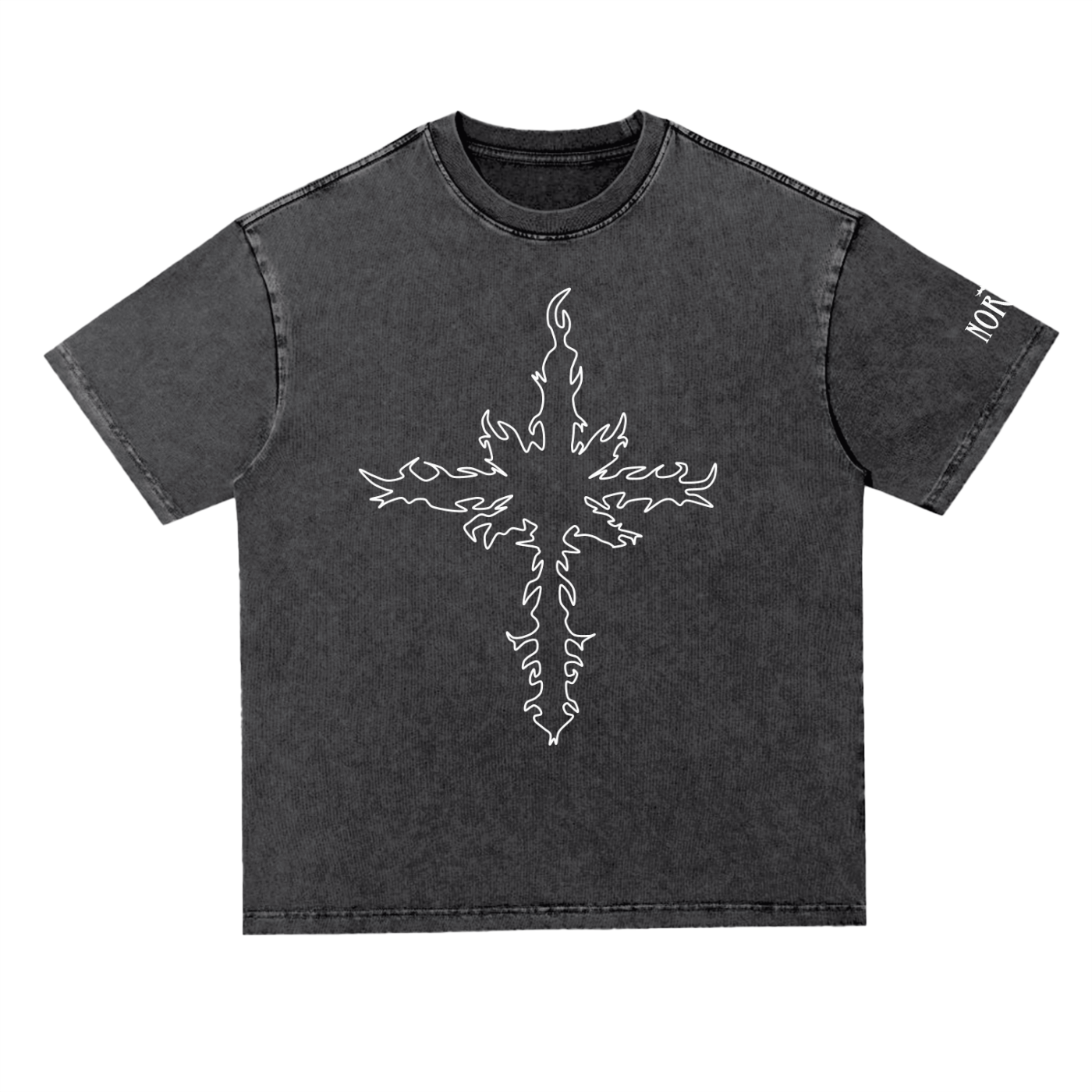 Snow Washed Heavyweight Oversize T-Shirt w/ Logo