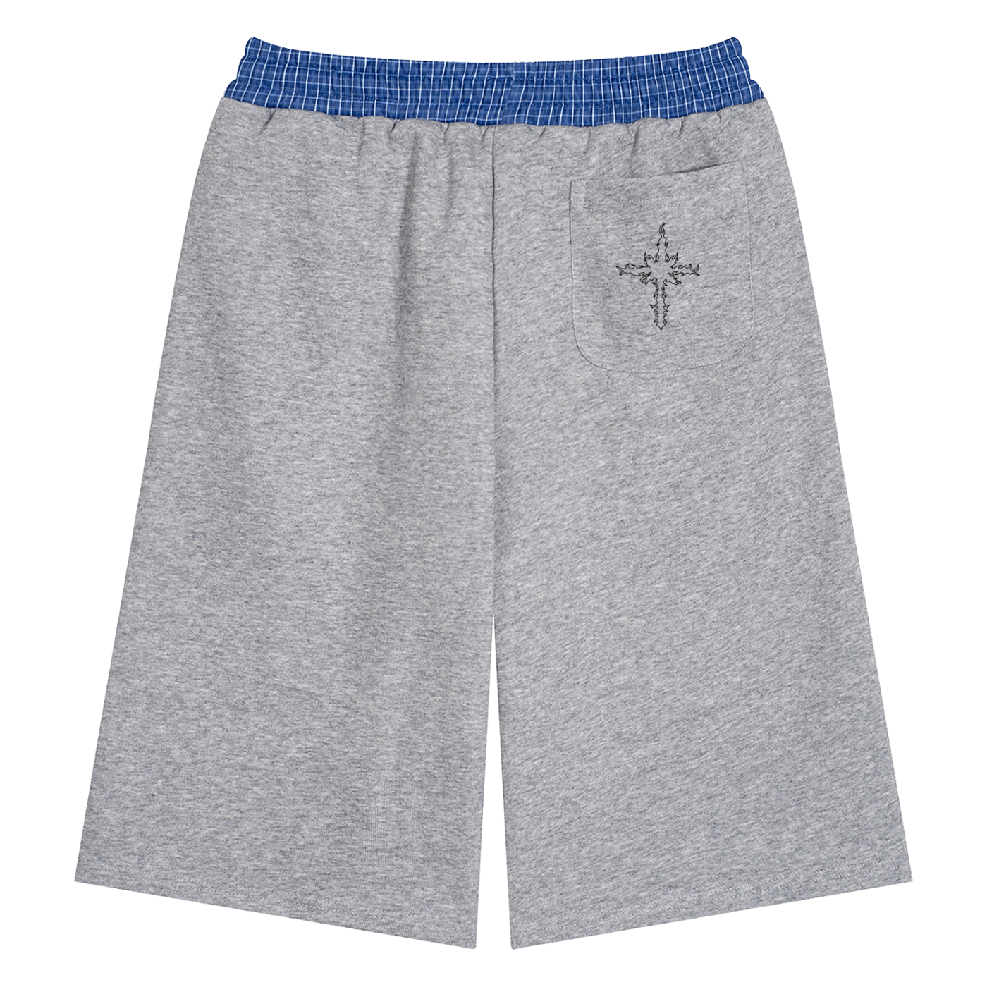 Peace, Love, and Tranquility Shorts w/ Plaid Waistband