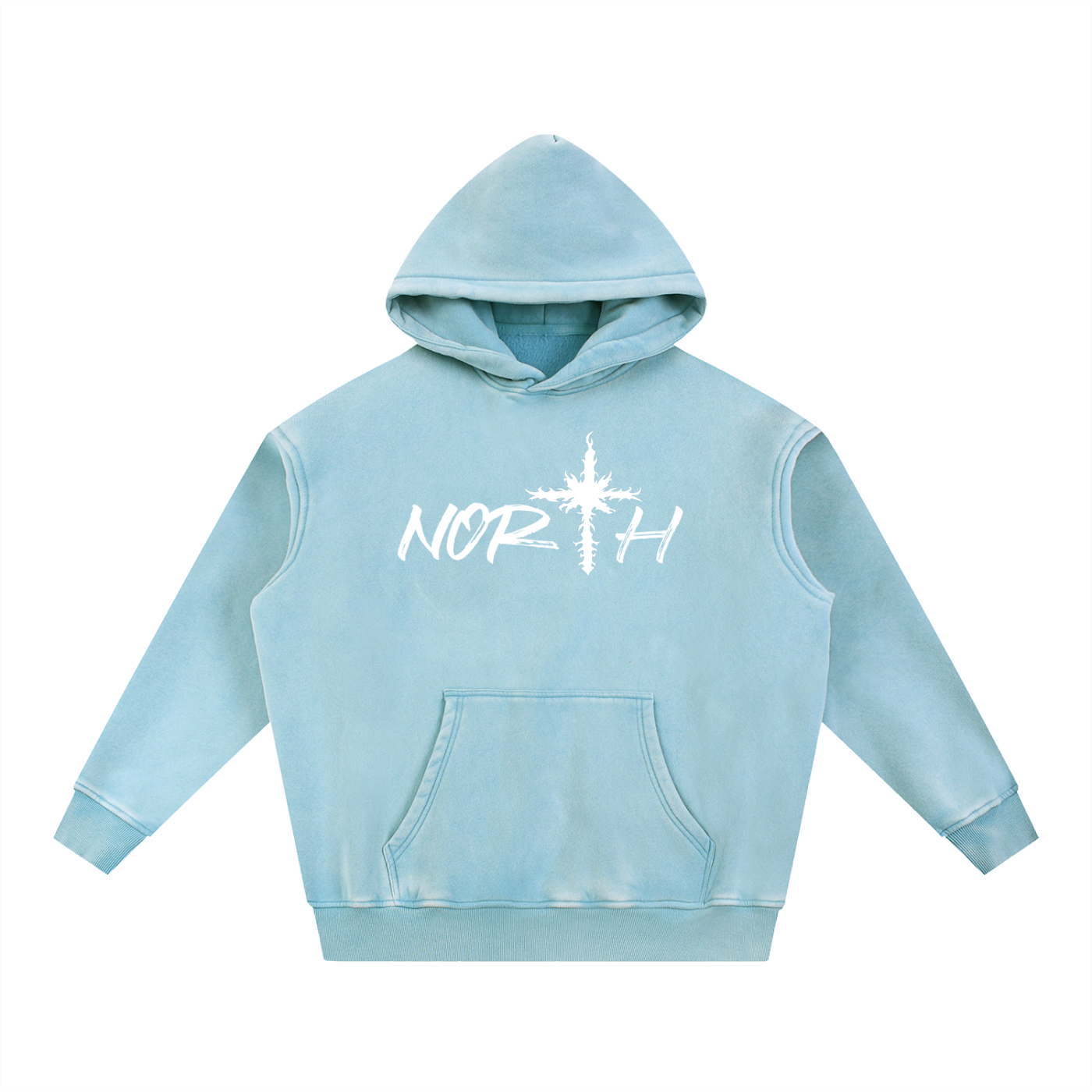 Snow Wash Fleece Oversize Hoodie