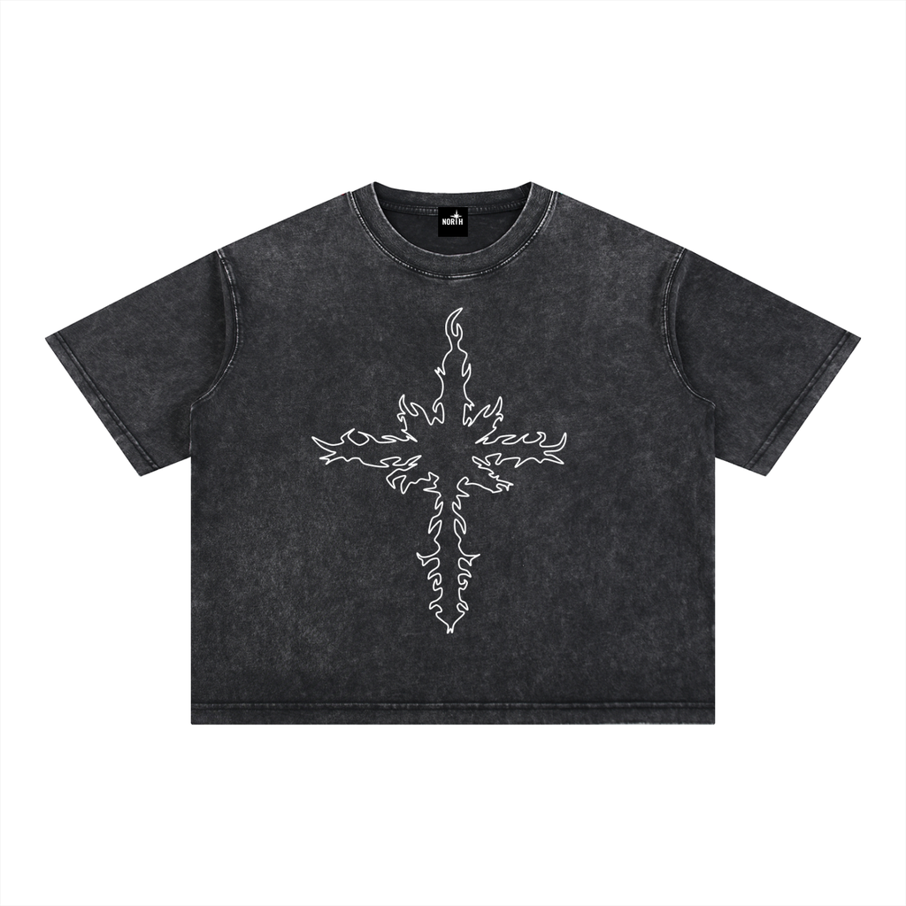 Mineral Wash Boxy Cotton w/ Logo