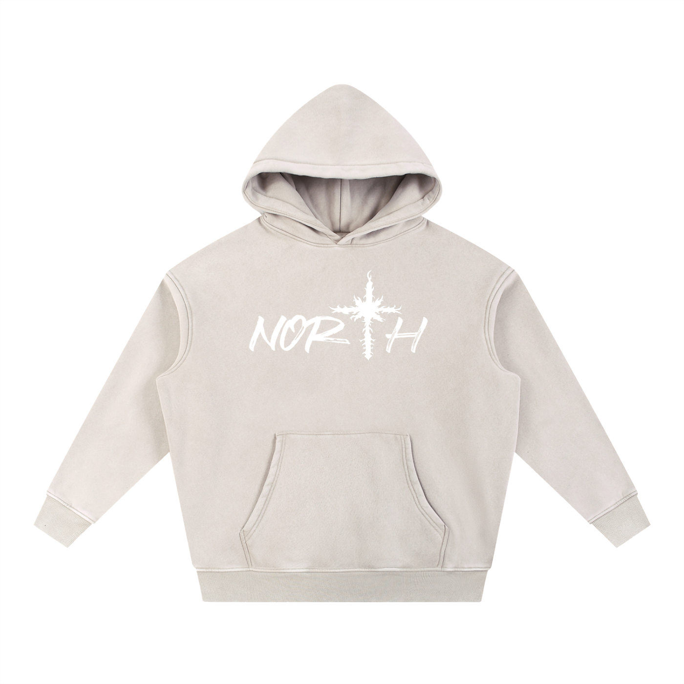 Snow Wash Fleece Oversize Hoodie