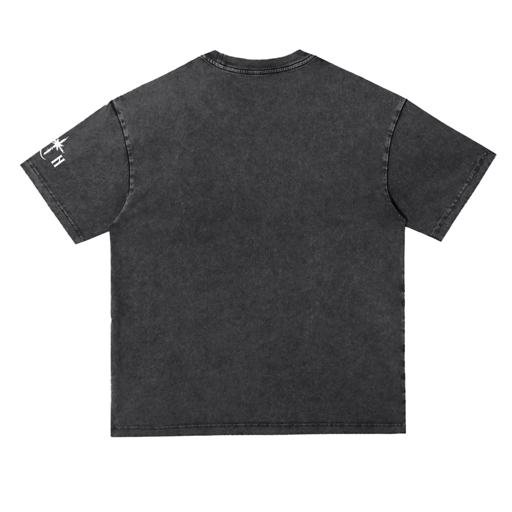 Snow Washed Heavyweight Oversize T-Shirt w/ Logo